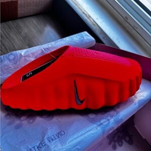 Nike Bright Red Slide Sandals